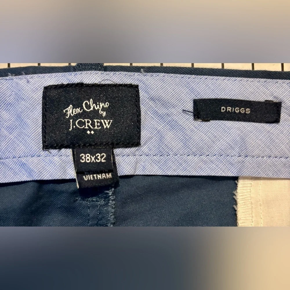 J. Crew Men’s Size 38/32 Blue Driggs Flex Chino Pants‎